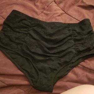 Lace black bathing suit bottoms
